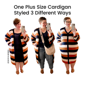 One Plus Size Cardigan Styled 3 Different Ways!