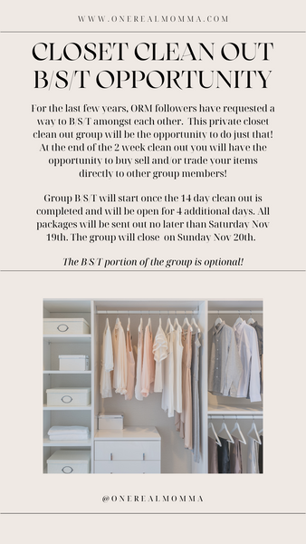 ORM Fall 2022 Closet Clean Out Group